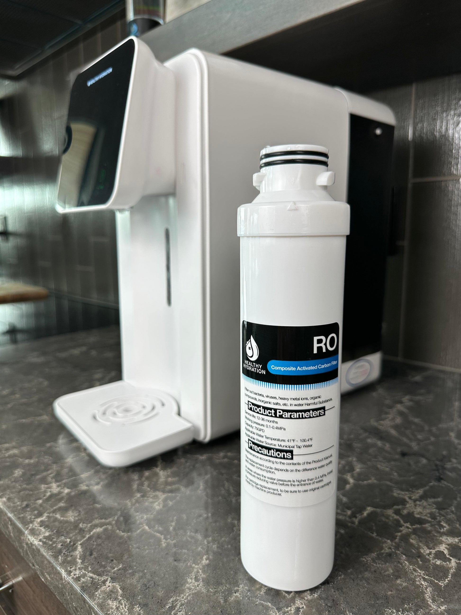 Replacement Filter for Hydra Luxe (RO) Composite Activated Carbon Filter Healthy Hydration